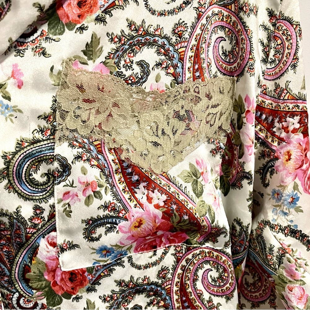 Satin Paisley Women's Pajama Set - Picture 6 of 10